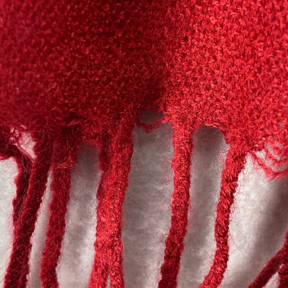 Scarf Womens Ombre Tie Dyed Striped Shawl Wrap Rectangle Fringed Red 28" x 68" - Picture 6 of 11